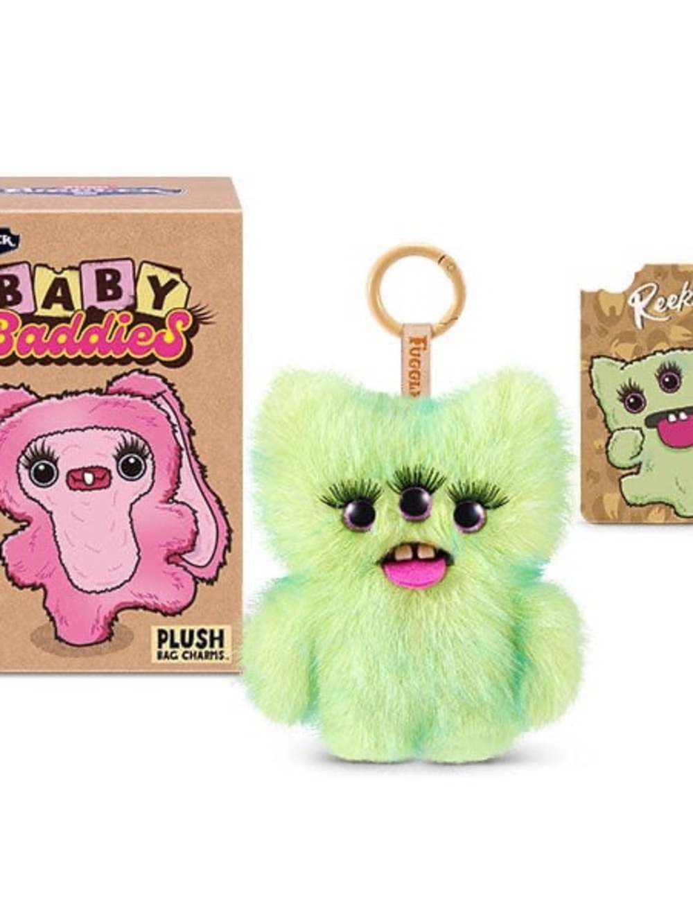 Fuggler Baby Baddies Plush Keychain - Lime Green